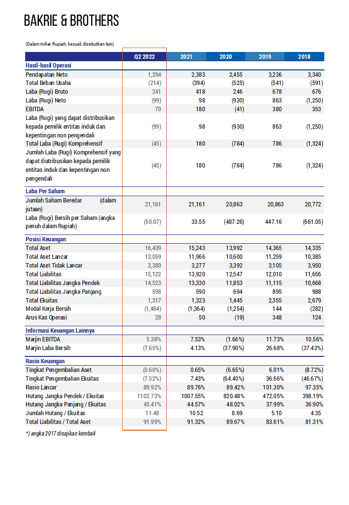 Financial Summary BNBR 2Q2022 Vertical Limited Review ENG
